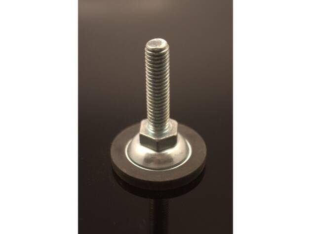 Stelvoet 1/2", L=83mm, dia 50mm, antislip