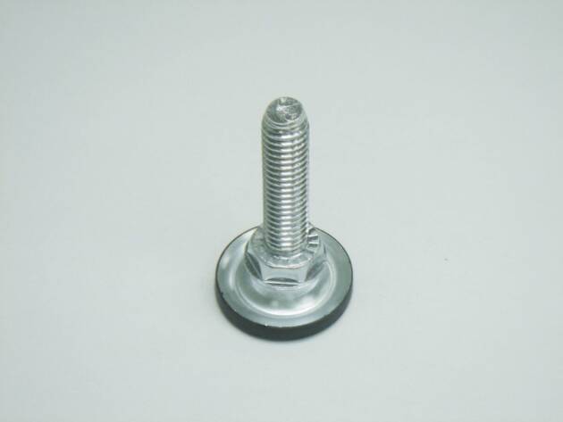 Stelvoet 1/2", L=83mm, dia 50mm, antislip
