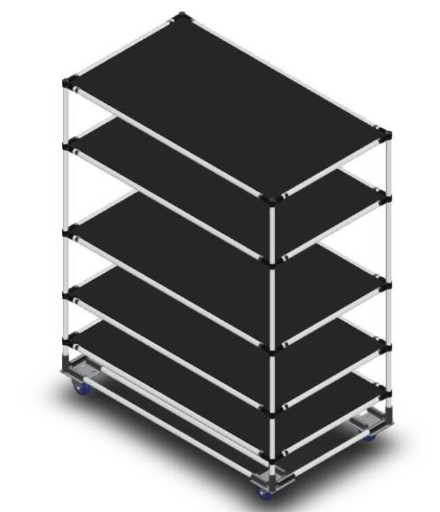 Etagewagen met 5 legborden LF014 - 1500x870mm - 250kg