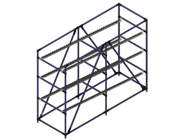 Doorrolstelling met 3 niveau's LF027 - 700x1500mm - 450kg