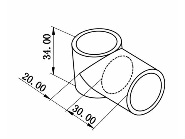 Plastic T-joint