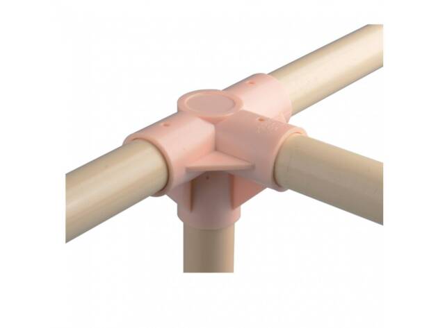 Plastic 3-way joint with end cap