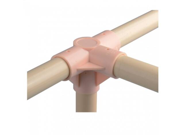 Plastic 3-way joint with end cap