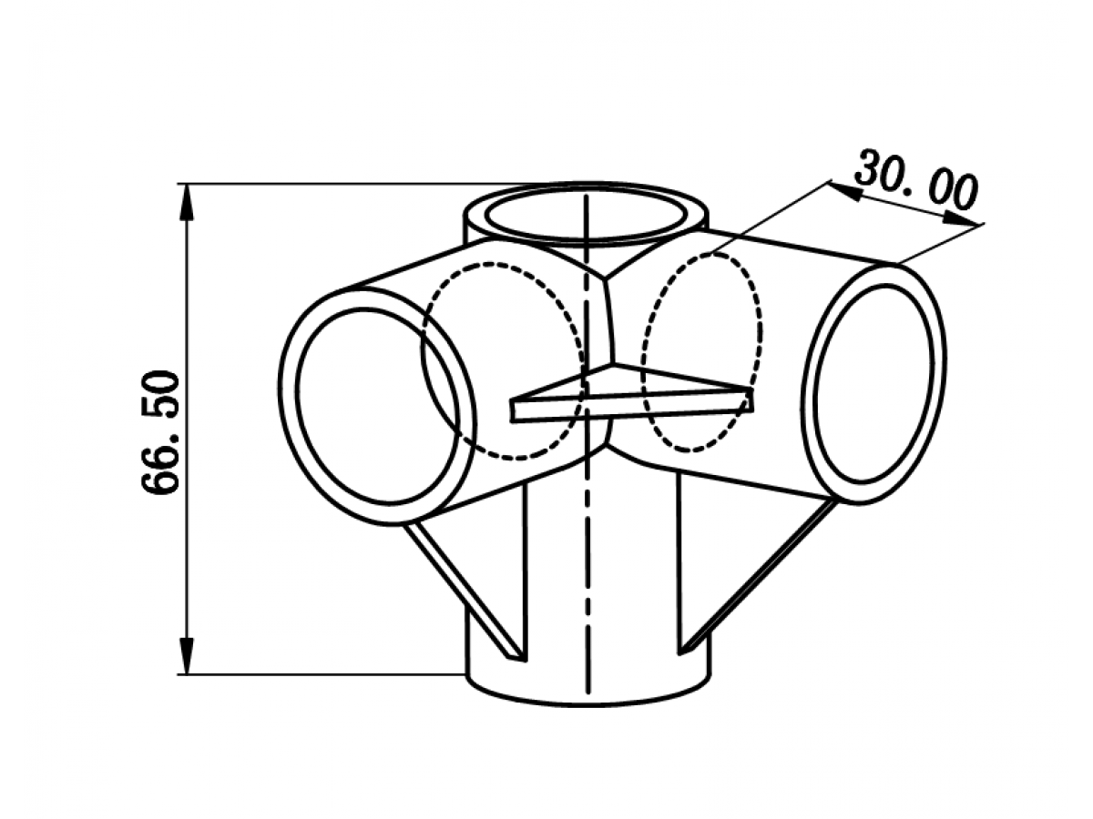 Plastic 2-way joint