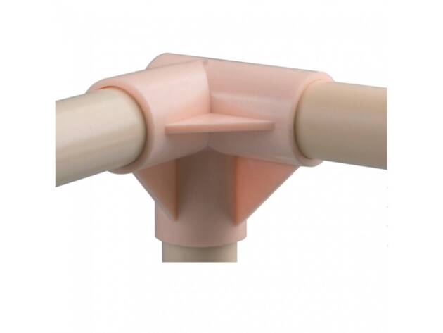 Plastic 2-way joint with end cap