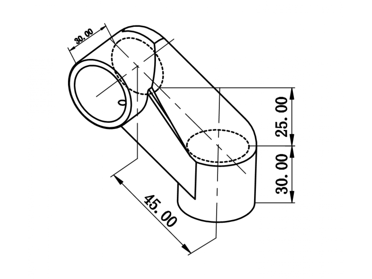 Plastic right corner joint