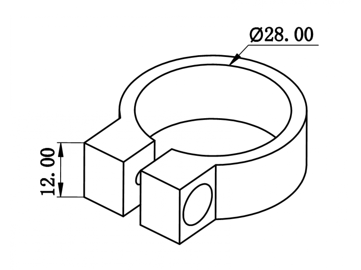 Plastic clamp with screw