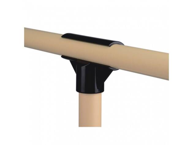 Black ABS plastic open T-joint