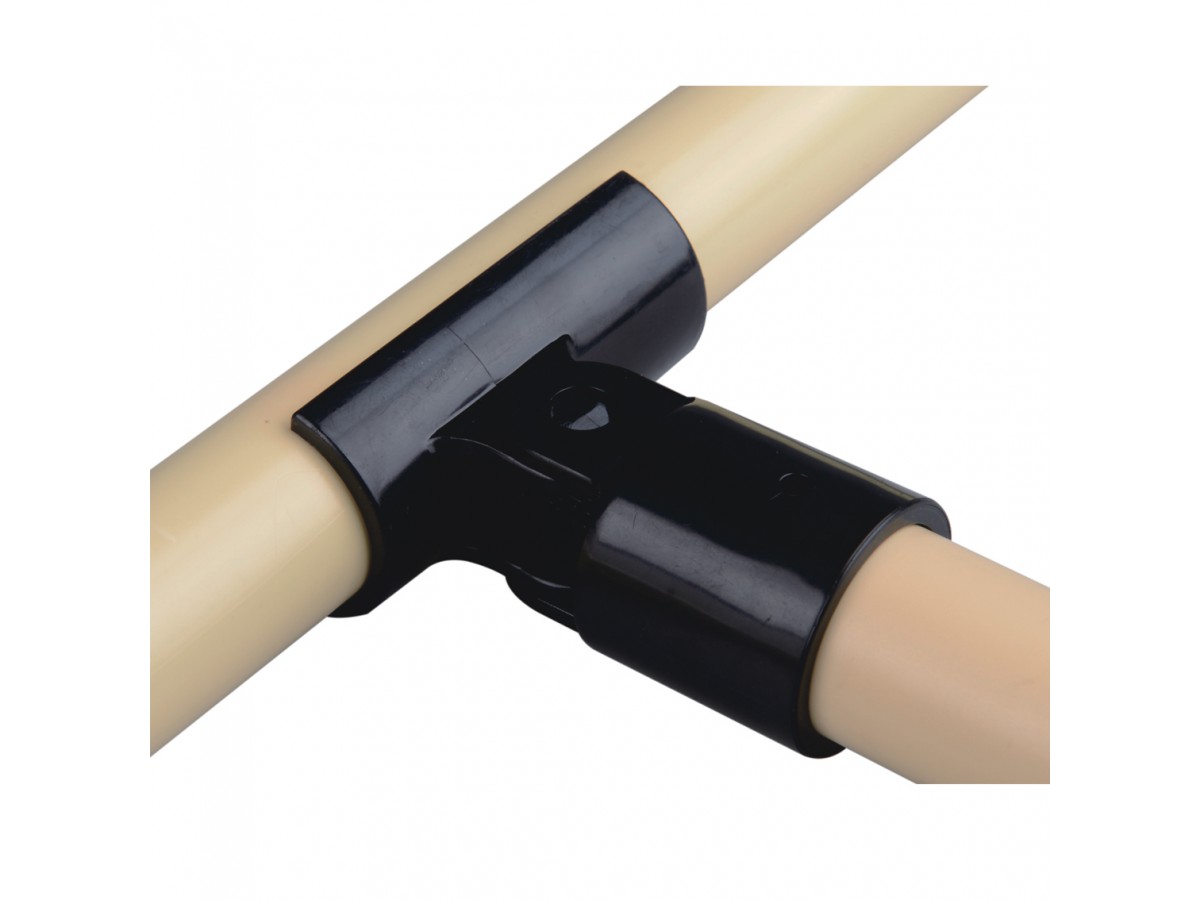 Black ABS plastic adjustable open T-joint