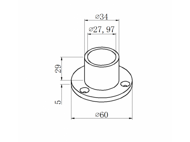 Black ABS plastic foot