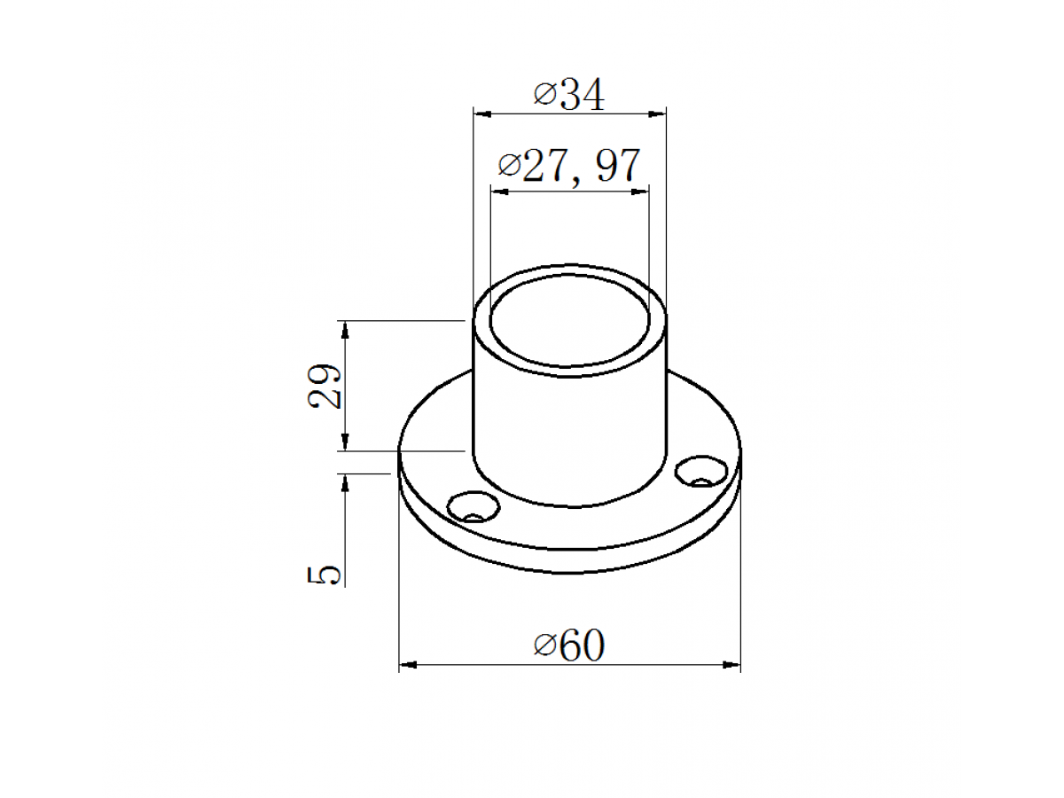 Black ABS plastic foot