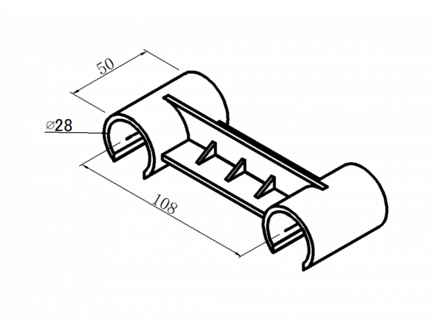 Black ABS connection joint