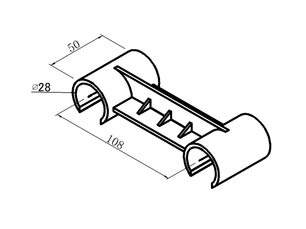 Black ABS connection joint