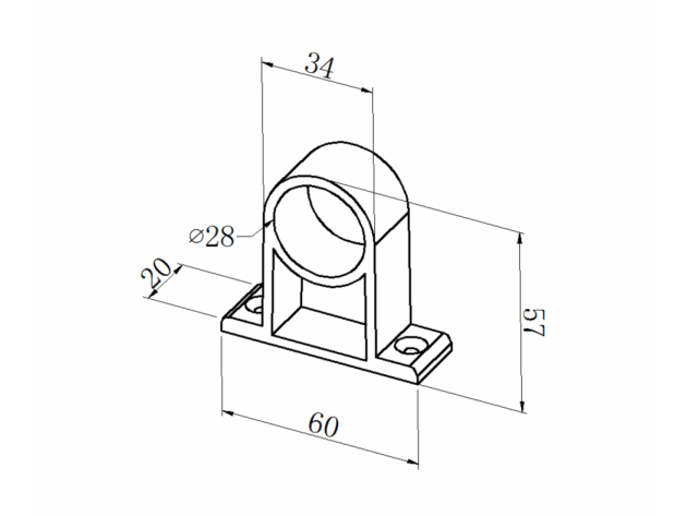 Black ABS connection support