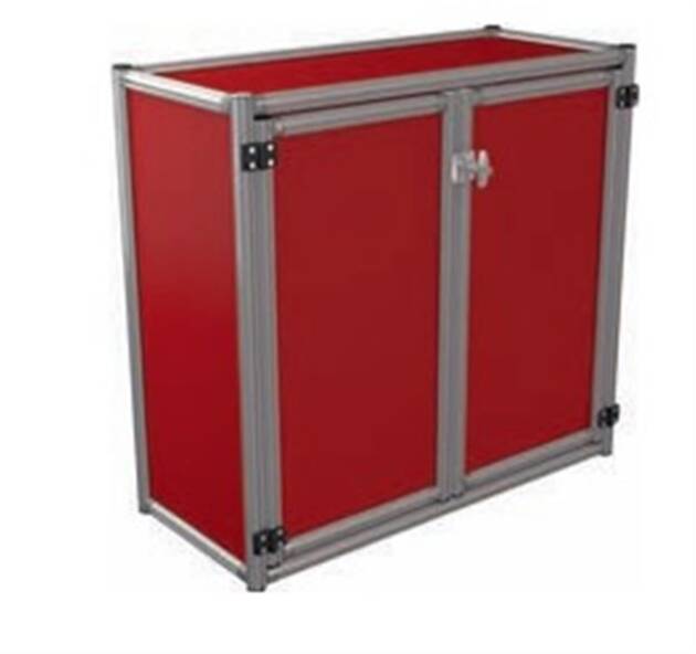 Folding door cabinet