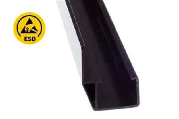 Kunststof zijgeleiding voor rollenrail 35mm - ESD - lengte 4m