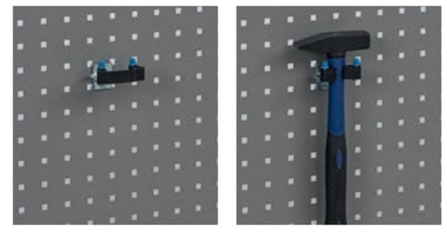 Double hook with rubber clamp