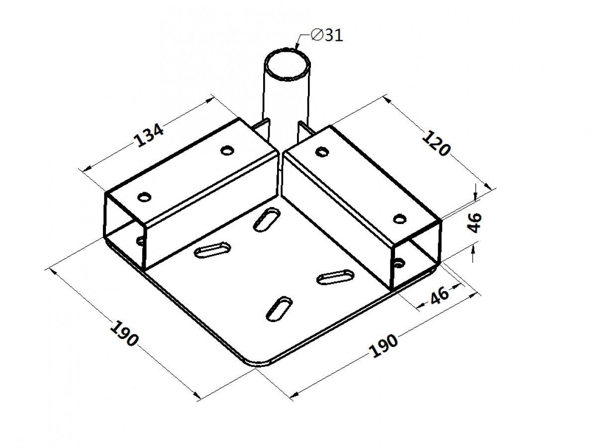 Corner metal for towing carts