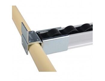 Ophangbeugel met stop - aluminium rollenrail 40mm