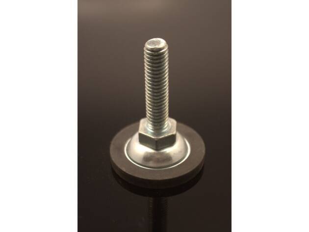 Stelvoet 1/2", L=83mm, dia 50mm, antislip