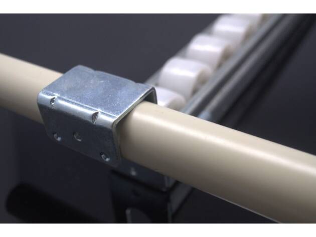 Ophangbeugel met verzonken stop - rollenrail 40mm