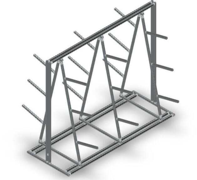 Draagarmstelling dubbelzijdig 6 posities LF005 - 2100x820x1750mm - 180kg