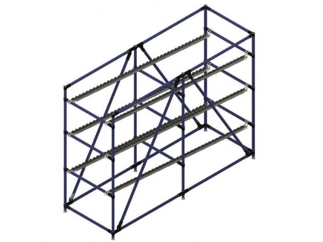 Doorrolstelling met 3 niveau's LF027 - 700x1500mm - 450kg