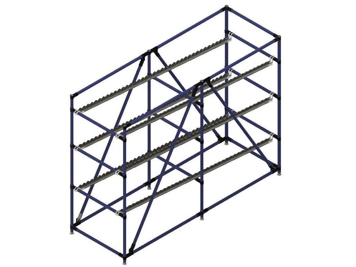 Doorrolstelling met 3 niveau's LF027 - 700x1500mm - 450kg